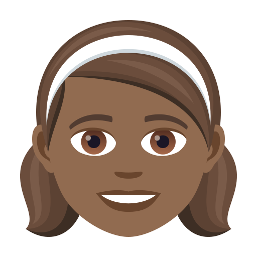 Girl: Medium-Dark Skin Tone on JoyPixels