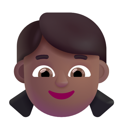 Girl: Medium-Dark Skin Tone on Microsoft 3D