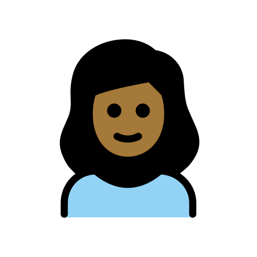 Girl: Medium-Dark Skin Tone on OpenMoji