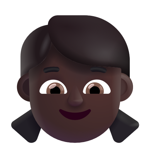 Girl: Dark Skin Tone on Microsoft 3D