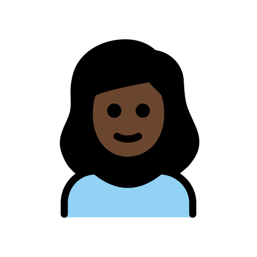 Girl: Dark Skin Tone on OpenMoji
