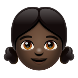 Girl: Dark Skin Tone on WhatsApp