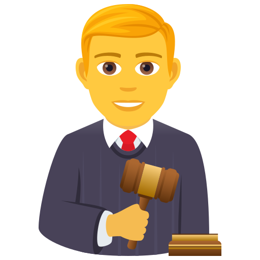 Man Judge on JoyPixels