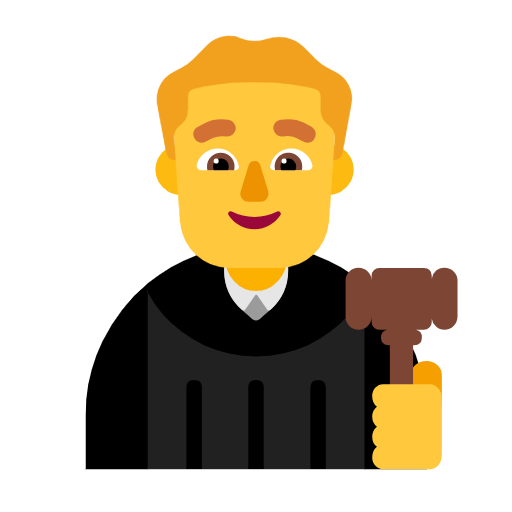 Man Judge on Microsoft Fluent