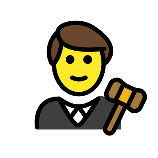 Man Judge on OpenMoji