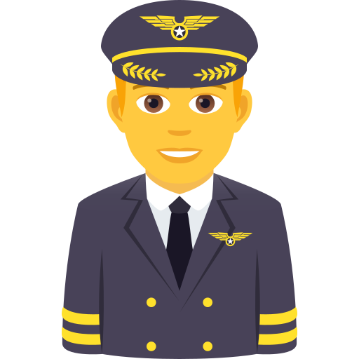 Man Pilot on JoyPixels