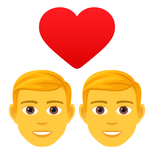 Couple With Heart: Man, Man on JoyPixels
