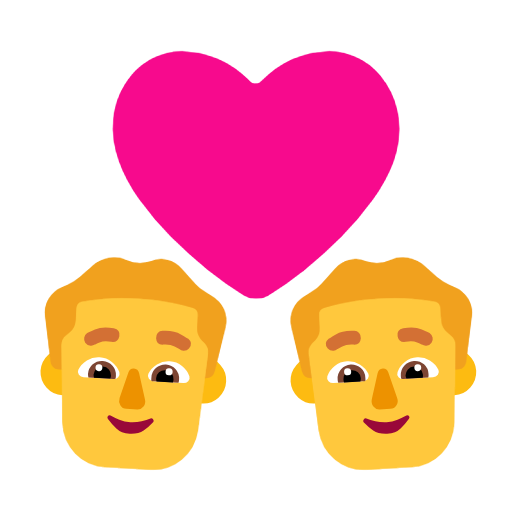 Couple With Heart: Man, Man on Microsoft Fluent