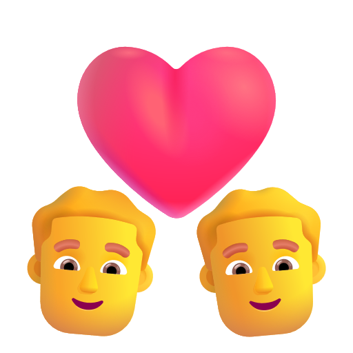 Couple With Heart: Man, Man on Microsoft 3D