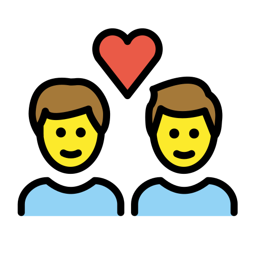 Couple With Heart: Man, Man on OpenMoji