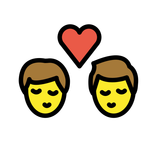 Kiss: Man, Man on OpenMoji