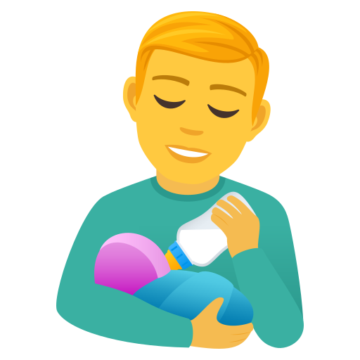 Man Feeding Baby on JoyPixels