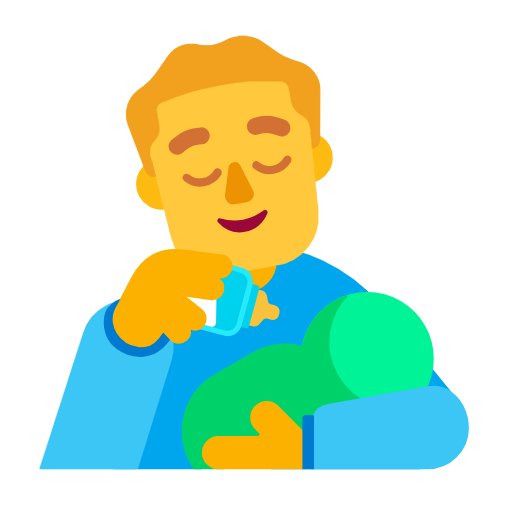 Man Feeding Baby on Microsoft Fluent