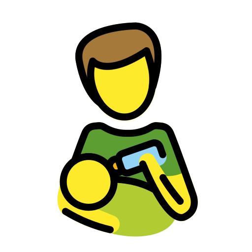 Man Feeding Baby on OpenMoji