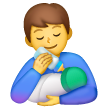 Man Feeding Baby on Samsung