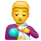 Man Feeding Baby on WhatsApp
