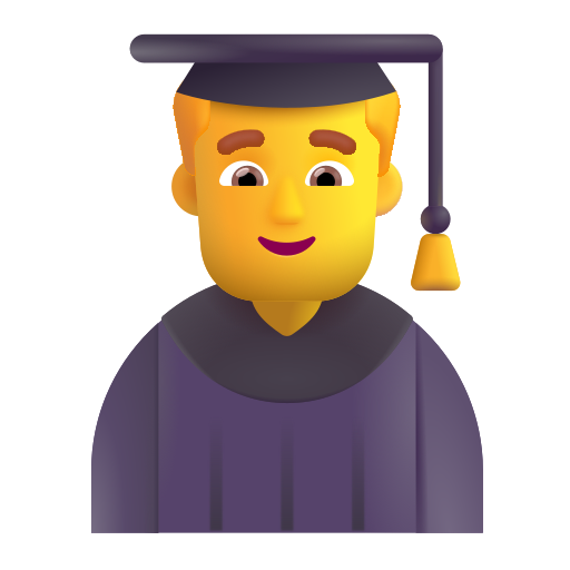 Man Student on Microsoft 3D