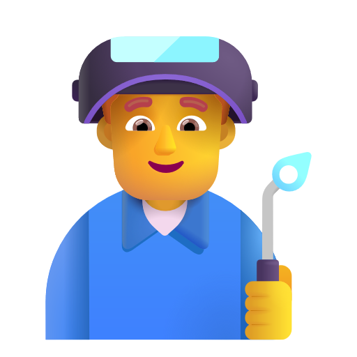 Man Factory Worker on Microsoft 3D