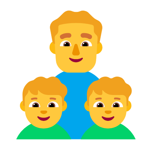 Family: Man, Boy, Boy on Microsoft Fluent