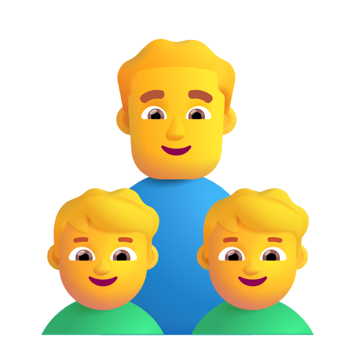 Family: Man, Boy, Boy on Microsoft 3D