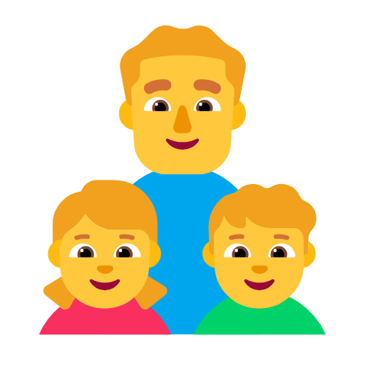 Family: Man, Girl, Boy on Microsoft Fluent