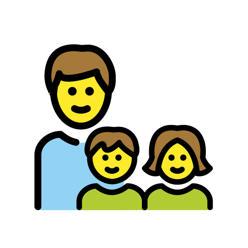 Family: Man, Girl, Boy on OpenMoji