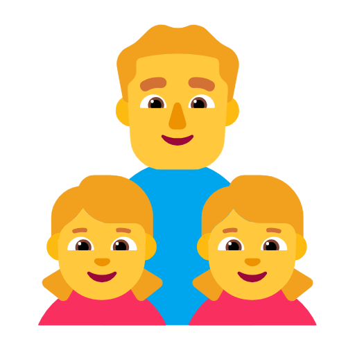 Family: Man, Girl, Girl on Microsoft Fluent