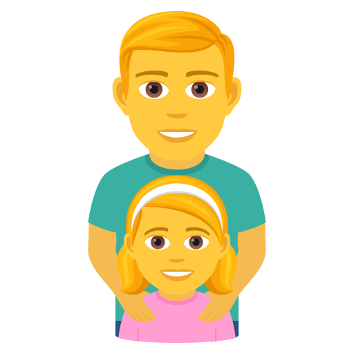 Family: Man, Girl on JoyPixels