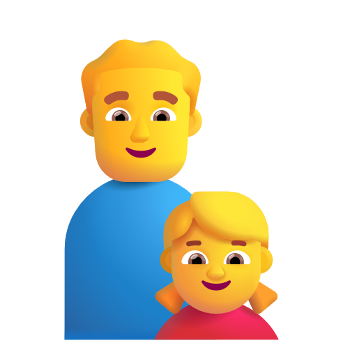 Family: Man, Girl on Microsoft 3D