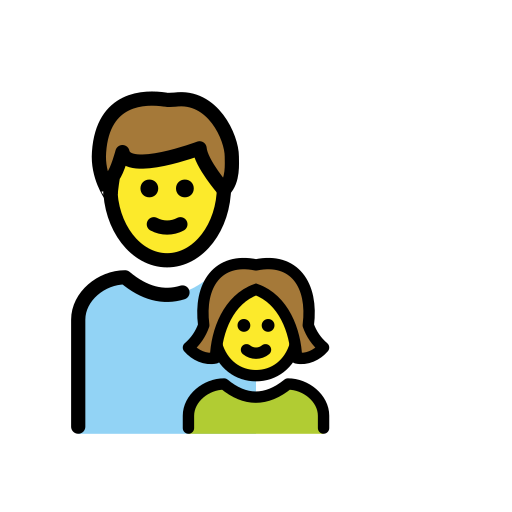 Family: Man, Girl on OpenMoji