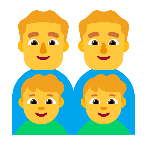 Family: Man, Man, Boy, Boy on Microsoft Fluent