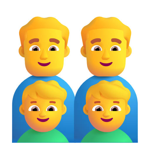 Family: Man, Man, Boy, Boy on Microsoft 3D