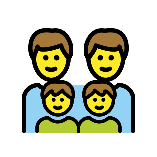 Family: Man, Man, Boy, Boy on OpenMoji