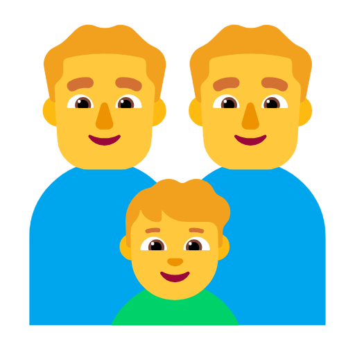 Family: Man, Man, Boy on Microsoft Fluent