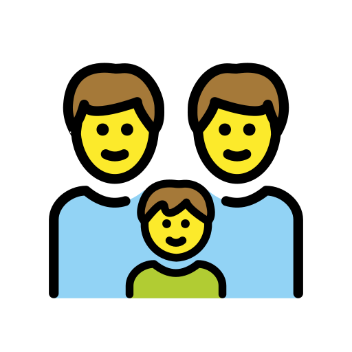 Family: Man, Man, Boy on OpenMoji