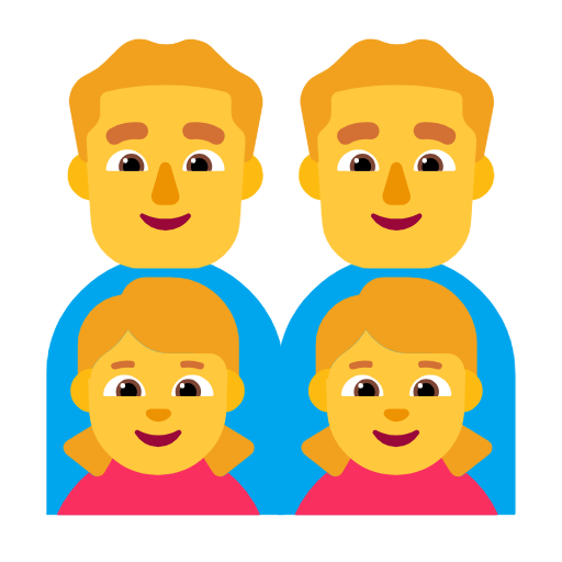 Family: Man, Man, Girl, Girl on Microsoft Fluent