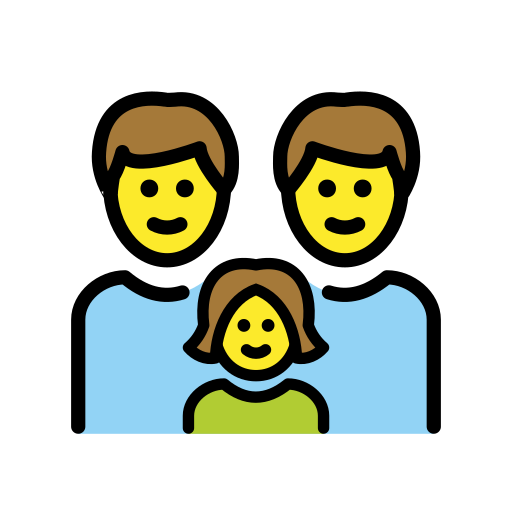 Family: Man, Man, Girl on OpenMoji