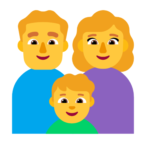 Family: Man, Woman, Boy on Microsoft Fluent