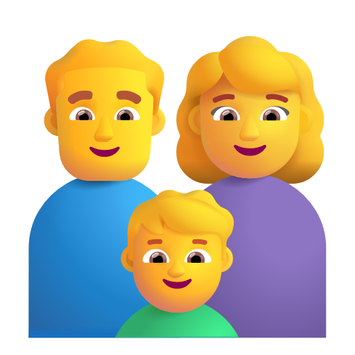 Family: Man, Woman, Boy on Microsoft 3D