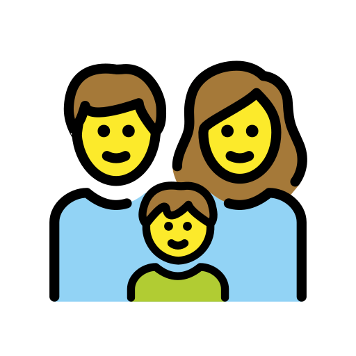 Family: Man, Woman, Boy on OpenMoji