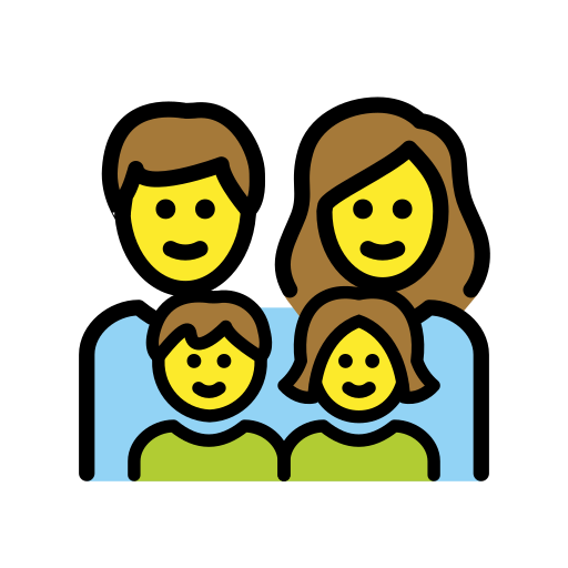 Family: Man, Woman, Girl, Boy on OpenMoji