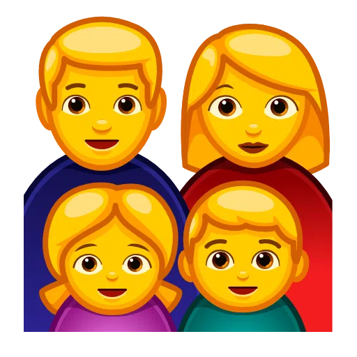 Family: Man, Woman, Girl, Boy on Telegram