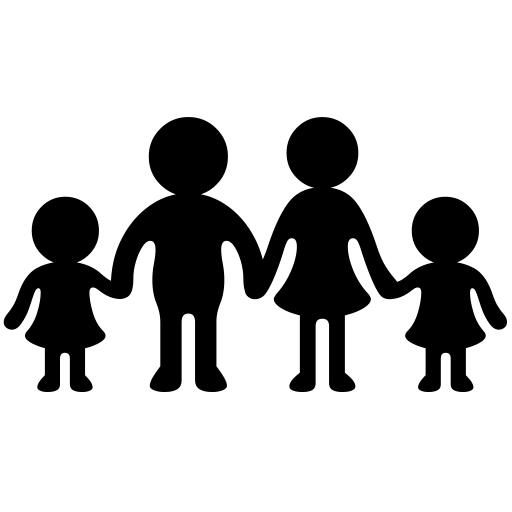 Family: Man, Woman, Girl, Girl on Noto Emoji