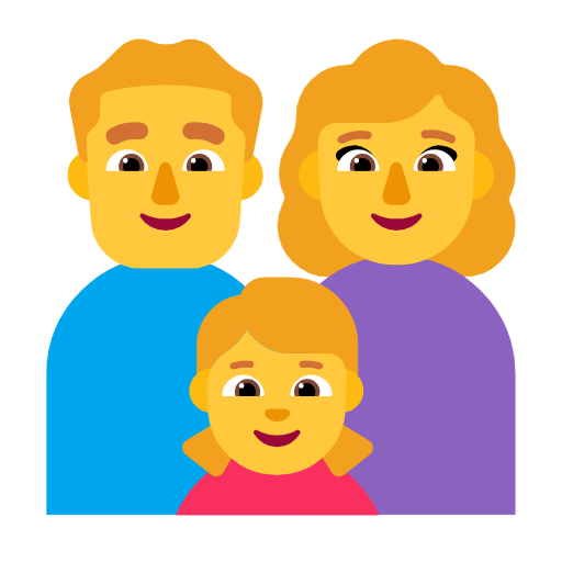 Family: Man, Woman, Girl on Microsoft Fluent