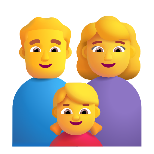 Family: Man, Woman, Girl on Microsoft 3D