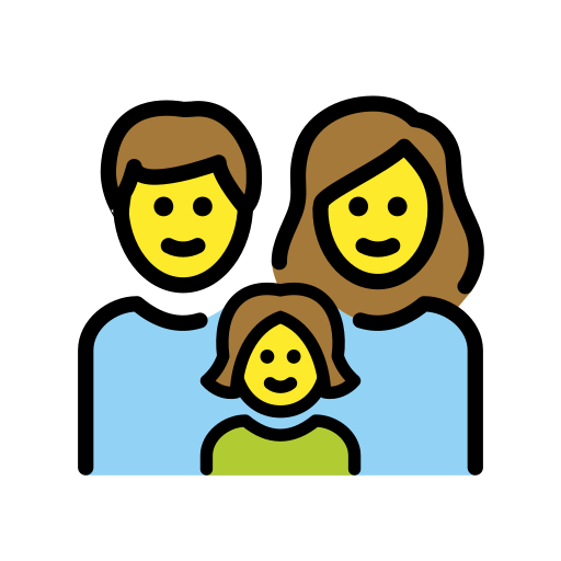 Family: Man, Woman, Girl on OpenMoji