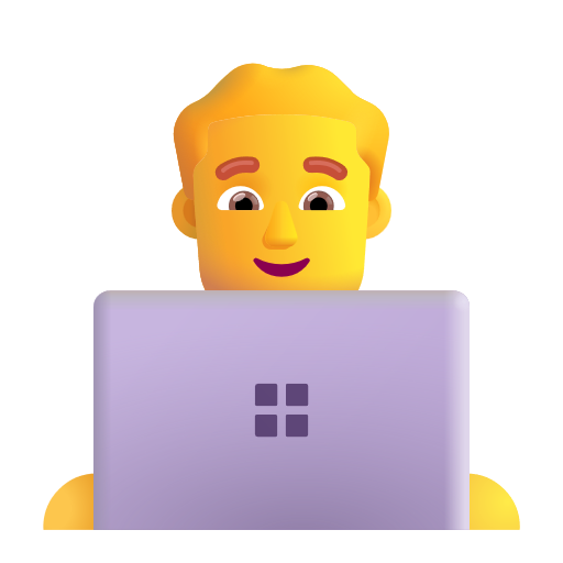 Man Technologist on Microsoft 3D