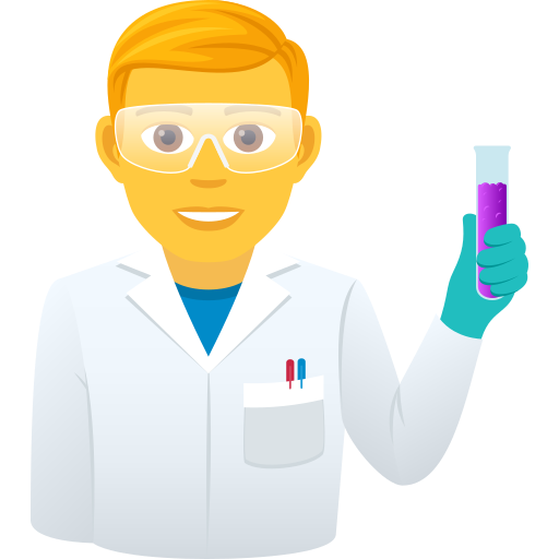 Man Scientist on JoyPixels