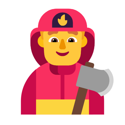 Man Firefighter on Microsoft Fluent