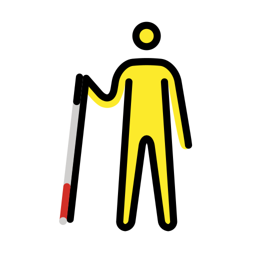 Man With White Cane on OpenMoji